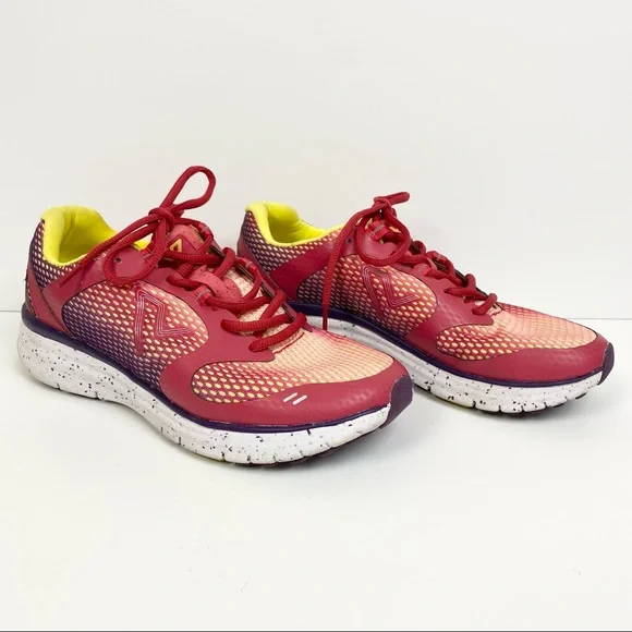 VIONIC 335 Elation 1.0 Walker Sneaker Shoes Size 8 Red Pink Purple Yellow White - Picture 1 of 13
